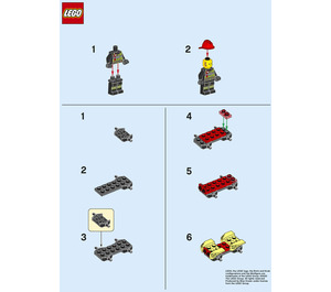 LEGO Fireman with quad bike 952009 Instructies