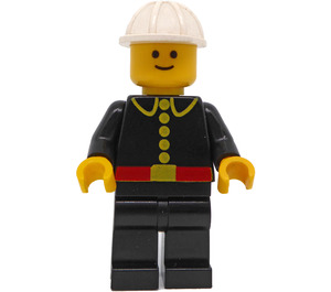 LEGO Brandman med Vit Konstruktion Hjälm Minifigur