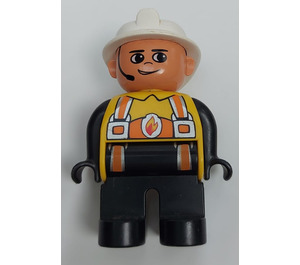 LEGO Brannmann med Hvit Hjelm Duplo-figur