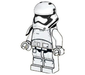 LEGO First Order Stormtrooper Sergeant Minifigurine (Bouche arrondie)