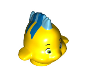 LEGO Fisch mit Blau (Flounder) mit kleinen Augen (16032)