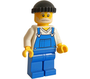 LEGO Fisherman med Blå Overall Minifigur