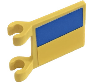 LEGO Flag 2 x 2 with Blue and Yellow Rectangles Sticker without Flared Edge (2335)