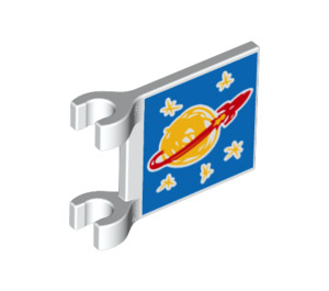 LEGO Flagge 2 x 2 mit Drawn Raum symbol ohne ausgestellten Rand (2335 / 33629)