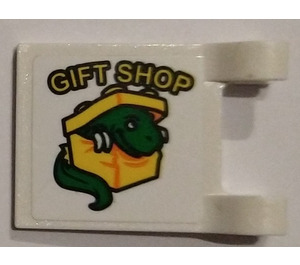 LEGO Drapeau 2 x 2 avec Gift shop Autocollant sans bord évasé (2335)