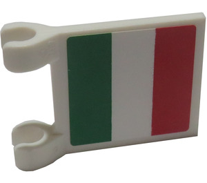 LEGO Flag 2 x 2 with Italian Flag Sticker from Sets 8423 and 8679 without Flared Edge (2335)