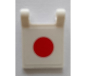 LEGO Flag 2 x 2 with Japan Flag Sticker without Flared Edge (2335)