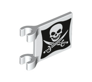 LEGO Flag 2 x 2 with Jolly Roger and Cutlasses (Both Sides) without Flared Edge (2335 / 19523)