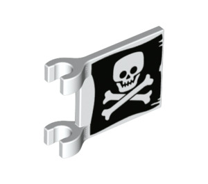 LEGO Flagg 2 x 2 med Hodeskalle og crossbones uten Utvidet kant (2335 / 69439)