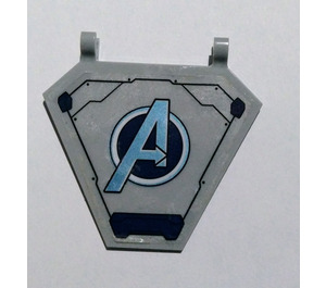 LEGO Flag 5 x 6 Hexagonal with Avengers Logo Sticker with Thick Clips (17979)