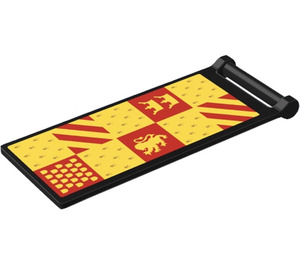 LEGO Flagge 7 x 3 mit Bar Griff mit HP Gryffindor House Banner (Both Sides) Aufkleber (30292)