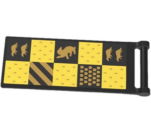 LEGO Flag 7 x 3 with Bar Handle with HP Hufflepuff House Banner (Both Sides) Sticker (30292)