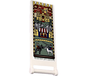 LEGO Flag 7 x 3 with Bar Handle with Tapestry with Castle Scene Sticker (30292)