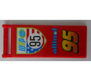 LEGO Flag 7 x 3 with Bar Handle with 'WGP 95 Allinol 95' Sticker (30292)
