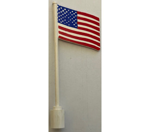 LEGO Flag on Flagpole with 50 Stars without Bottom Lip (776)