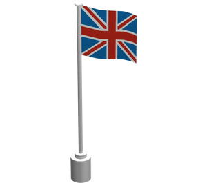 LEGO Flag on Flagpole with Great Britain without Bottom Lip (776)