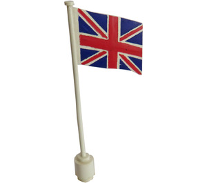 LEGO Flag on Flagpole with United Kingdom with Bottom Lip (777)
