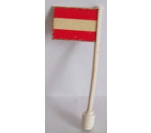 LEGO Bandera en Ridged Flagpole con Austria Bandera Pegatina (3596)