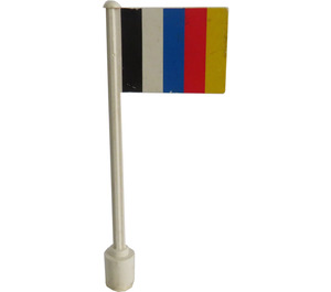 LEGO Bandera en Ridged Flagpole con Rayas (3596)