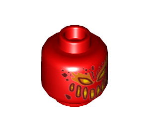 LEGO Flama Minifigure Head (Recessed Solid Stud) (3626 / 25536)