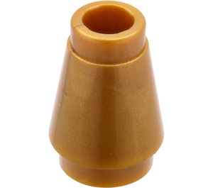 LEGO Flat Dark Gold Cone 1 x 1 with Top Groove (28701 / 59900)