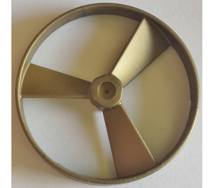 LEGO Flat Dark Gold Rotor with Ring with Code on Side (50899 / 52298)