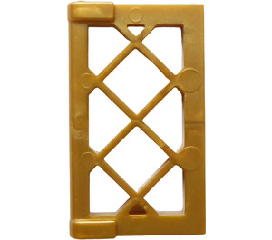 LEGO Or Foncé Mat Fenêtre Pane 1 x 2 x 3 Lattice (Renforcé) (60607)