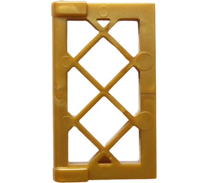 LEGO Flaches dunkles Gold Fenster Pane 1 x 2 x 3 Lattice (Verstärkt) (60607)