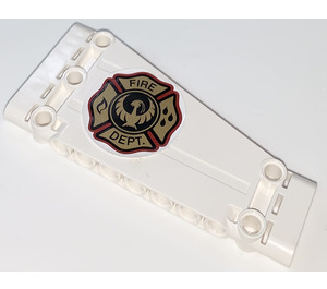 LEGO Flat Panel 5 x 11 Angled with Fire Dept. Badge Right Wing Sticker (18945)