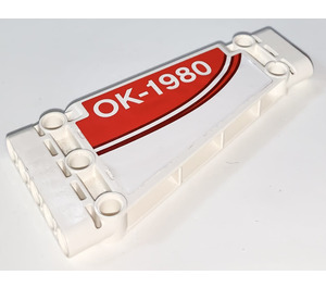 LEGO Vlak Paneel 5 x 11 Angled met OK-1980 Links Kant  Sticker (18945)