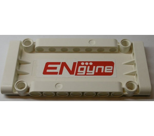 LEGO Eben Panel 5 x 11 mit 'Engyne', World Racers Logo (Links) Aufkleber (64782)