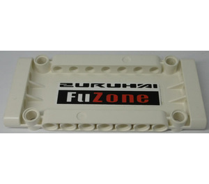 LEGO Eben Panel 5 x 11 mit 'FuZone', World Racers Logo (Recht) Aufkleber (64782)