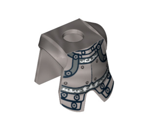 LEGO Argent Mat Armure Breastplate avec Jambe Protection avec Heroic Chevalier Paterne (2587 / 12643)