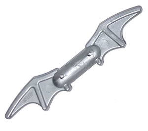 LEGO Flaches Silber Bat-a-Rang mit Handgrip im Middle (98721)