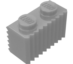 LEGO Argent plat Brique 1 x 2 avec Grille (2877)