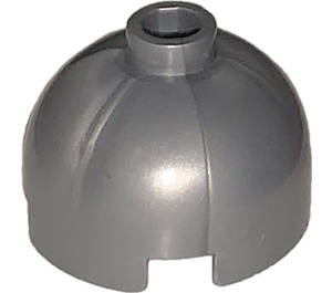 LEGO Flat Silver Brick 2 x 2 Round with Dome Top (Hollow Stud, Axle Holder) (3262 / 30367)