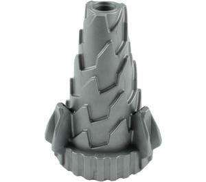 LEGO Flat Silver Cone Stepped Drill with Spikes (64713)