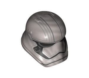 LEGO Flat Silver Curved Stormtrooper Helmet with Captain Phasma with Pointed Mouth (36847)