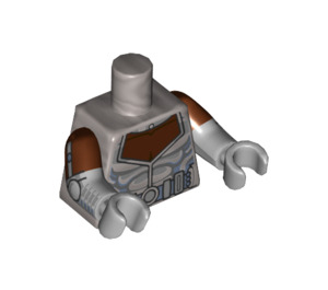 LEGO Flad sølv Cyborg Minifig Torso (973 / 16360)