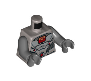 LEGO Flad sølv Cyborg med Sølv Hænder Minifig Torso (973 / 76382)