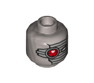 LEGO Flat Silver Deadshot Minifigure Head (Recessed Solid Stud) (3626 / 26156)