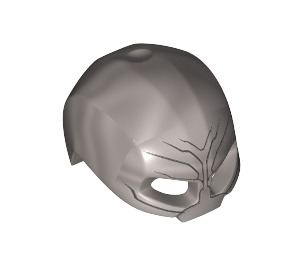 LEGO Flat Silver Helmet Mask with Lines on Forehead (19303 / 20279)