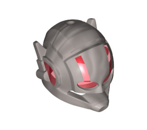 LEGO Flat Silver Helmet with Headphones and Transparent Red Visor (20917)