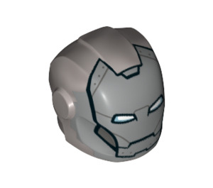 LEGO Flat Silver Helmet with Smooth Front with Silver Faceplate with White and Blue Eyes (28631 / 69482)