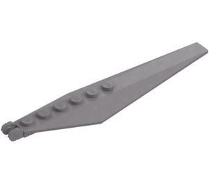 LEGO Argento satinato Cerniera Piastra 1 x 12 con Angolato Lati e Tapered Ends (53031 / 57906)