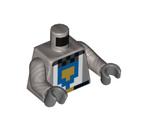 LEGO Flat Silver Knight Minifig Torso (973 / 76382)