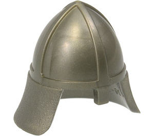 LEGO Flaches Silber Knights Helm mit Nackenschutz (3844 / 15606)