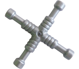 LEGO Flat Silver Lug Wrench, 4-Way