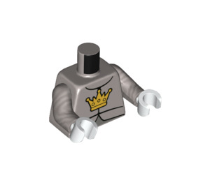 LEGO Flat Silver Mickey Mouse in Knight Armor Minifig Torso (973 / 76382)