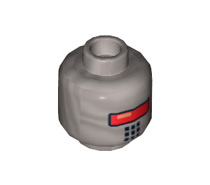 LEGO Flat Silver Robo SWAT Head (Recessed Solid Stud) (3626 / 16133)